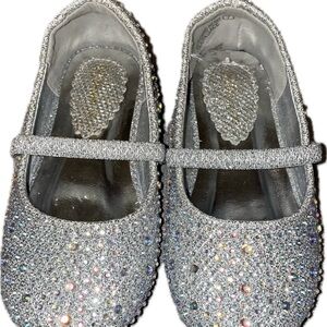 Dream Pairs Toddler Girl Size 7 Silver Rhinestone Mary Jane Sparkle Party Shoes